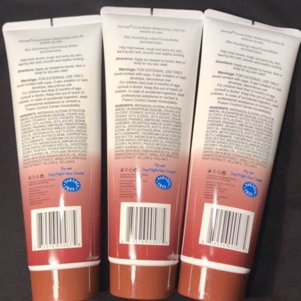 3 Tubes Dermasil Cocoa Butter Lotion (8oz) - Picture 2 of 5